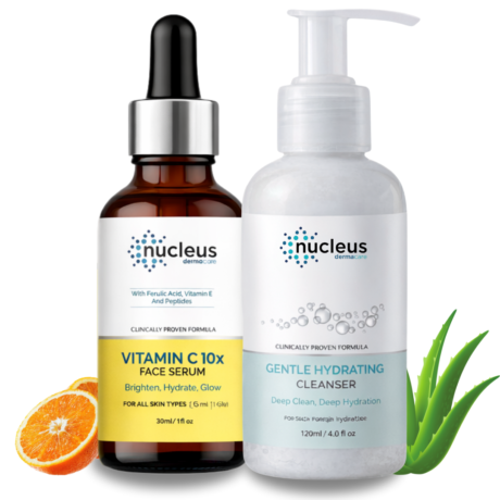 Cleaning + Brightening Combo ( Gentle Hydrating Cleanser 120ml & Vitamin C face serum 30ml )