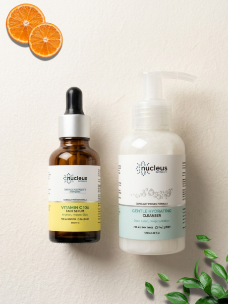 Cleaning + Brightening Combo ( Gentle Hydrating Cleanser 120ml & Vitamin C face serum 30ml )